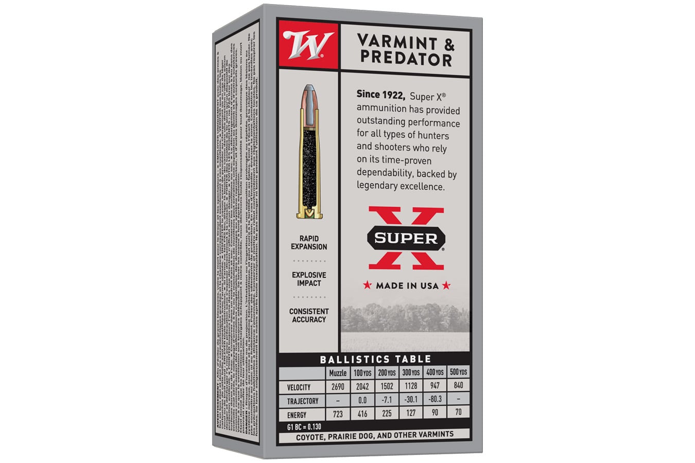 Winchester 22 Hornet 45 gr JSP Super X 50/Box